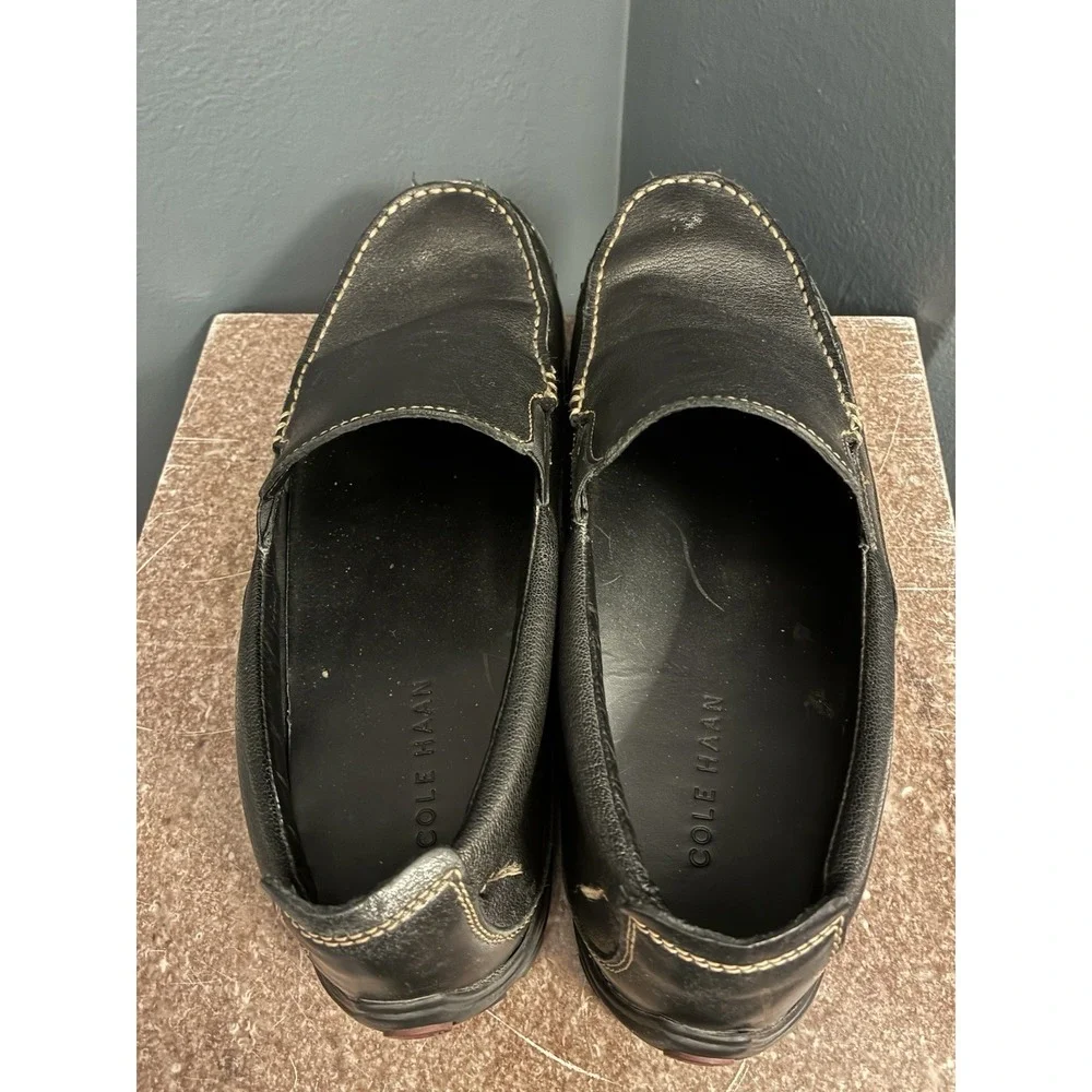 Cole‎ Haan Tucker Venetian Men's Black Leather Slip On Driving Loafers Size 11